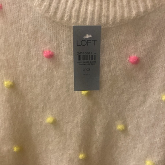 LOFT Candy-colored bobbles dot this cozy mock-neck sweater - Picture 2 of 4